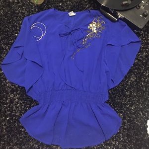 Charming Charlie’s || Vibrant Blue Blouse